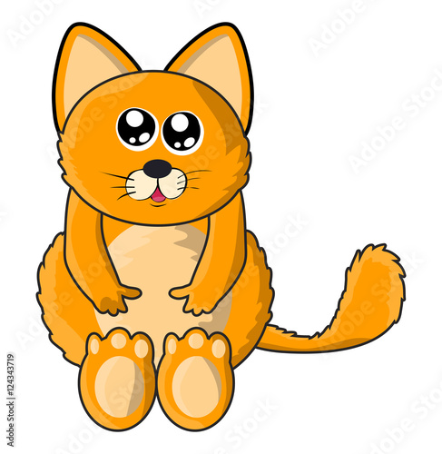 Fototapeta Naklejka Na Ścianę i Meble -  cute cat vector symbol icon design.