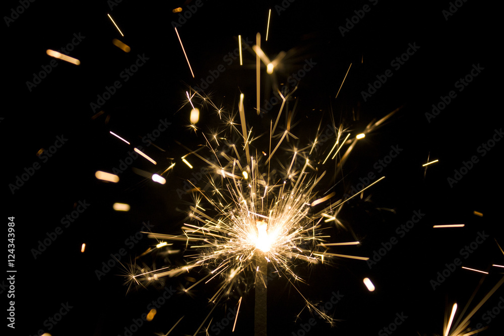 custom made wallpaper toronto digitalBurning sparkler isolated on black background