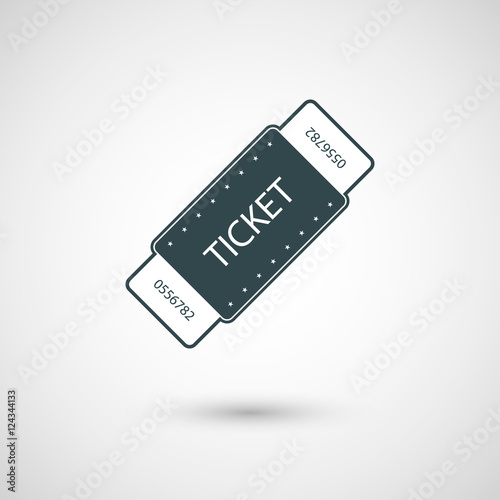 Vintage paper ticket with number. Isolated on white background. Vector illustration, eps 10
