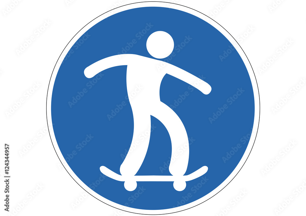 Schild Skatenboard fahren erlaubt