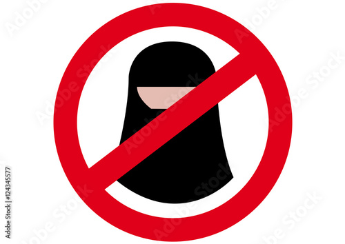 Schild Burka verboten