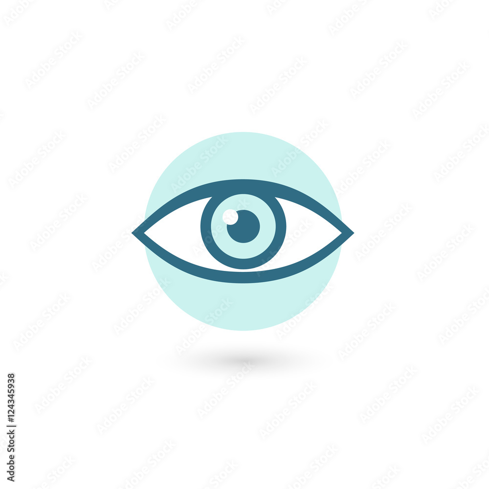 Vector flat eye icon. Isolated on white background, eps 10.
Vector flat eye icon. Isolated on white background, eps 10.