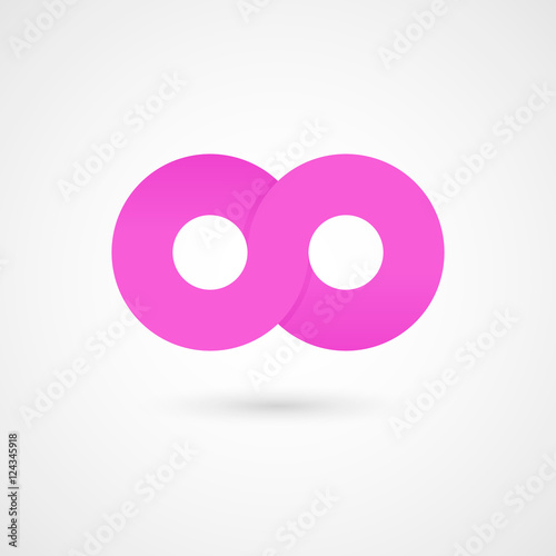 Infinity sign. Isolated on white background. Vector icon, eps 10.
