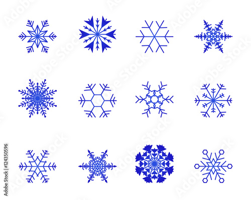 Schnee Iconset - Blau