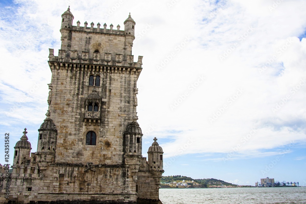 Lisbon, Portugal at Belem Tower on the Tagus River