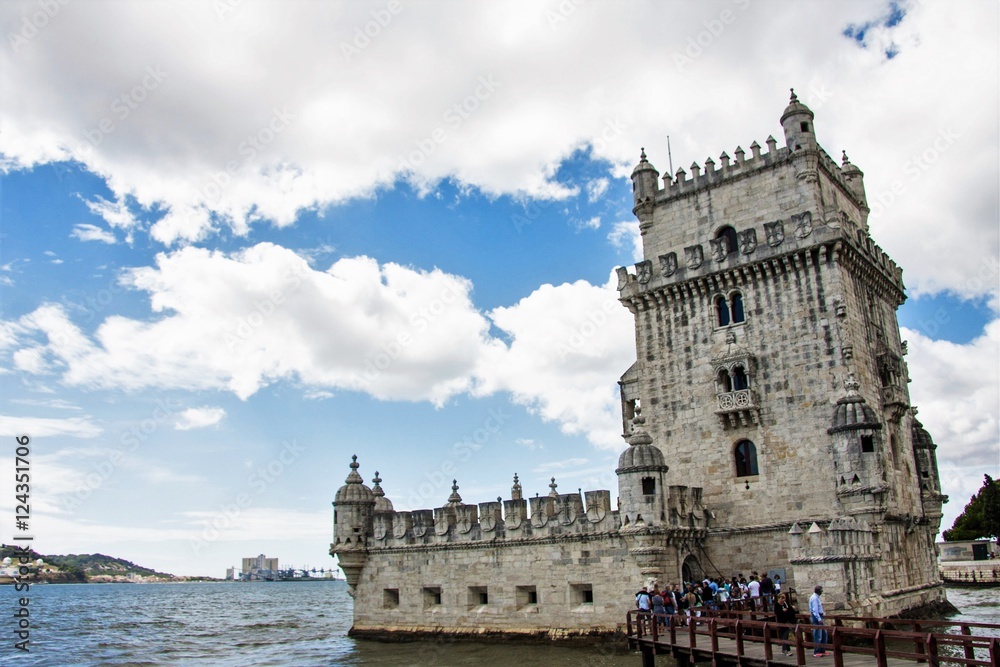 Lisbon, Portugal at Belem Tower on the Tagus River