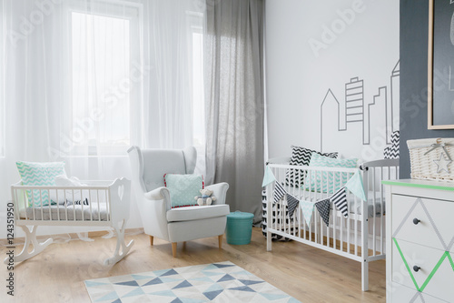 Lot of light in a baby's room