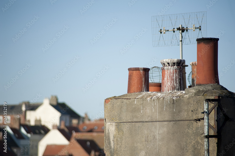 Obraz premium Clay chimney pots