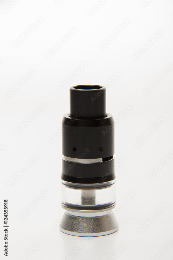 Dismantled parts of the electronic cigarette black and steel col