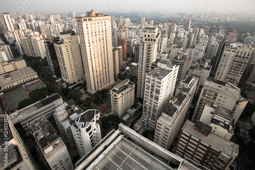 Aerial view of residential buildings in an expensive neighborhood in Sao Paulo © Donatas Dabravolskas