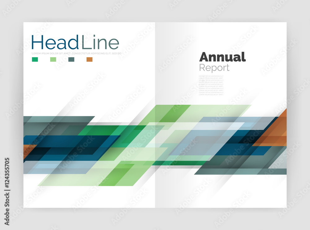 Modern geometric templates. Business flyer brochure or annual report covers