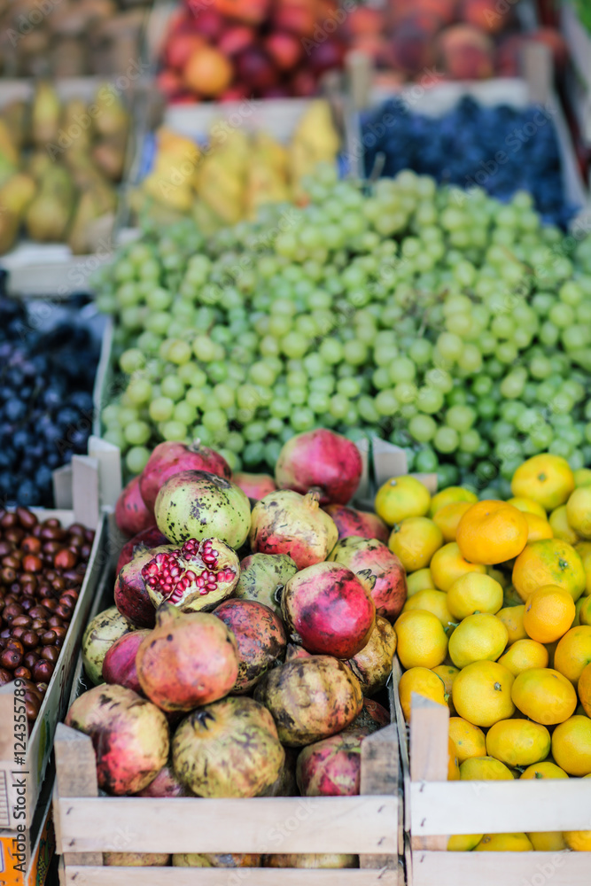 Fresh Fruits at a Market