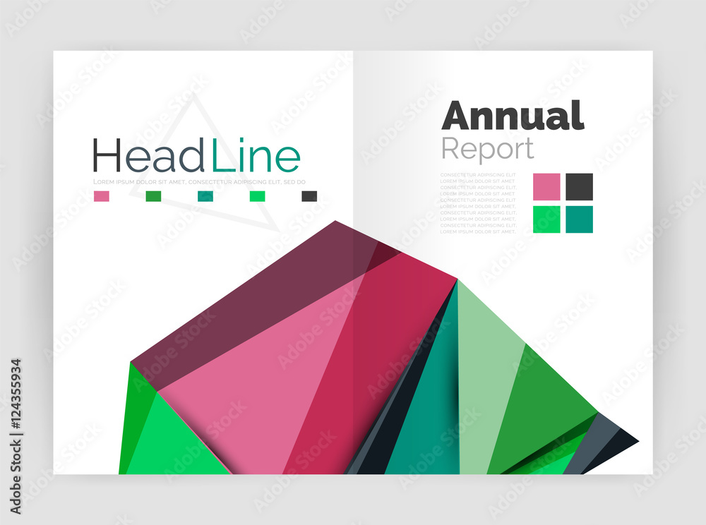 Geometric triangle business brochure template Geometric triangle business brochure template