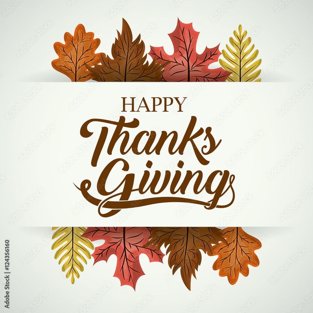 Obraz premium Leaves icon. Thanks given and autumn season theme. Colorful design. Vector illustration