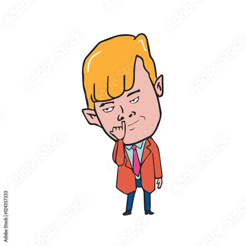 Man picking his nose cartoon