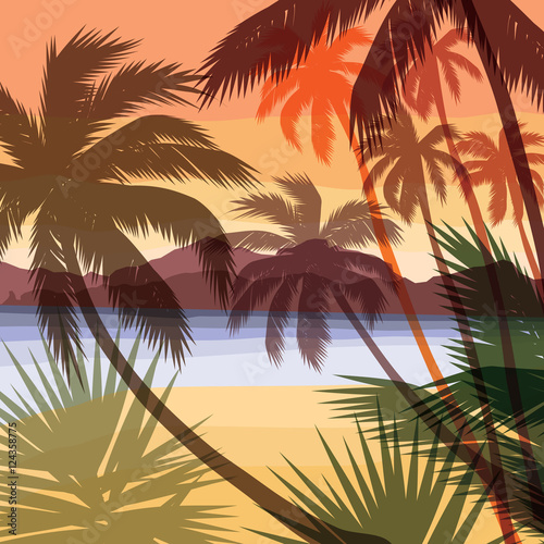 Beach summer background.