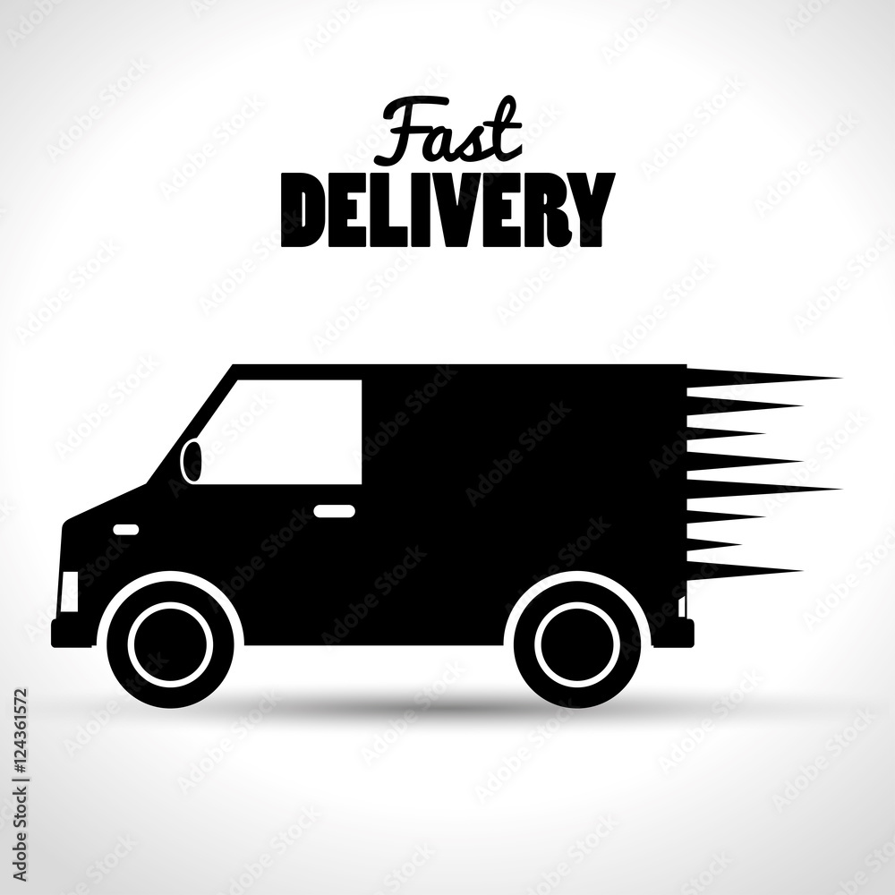 Fototapeta premium fast delivery shipping business icon vector illustration 