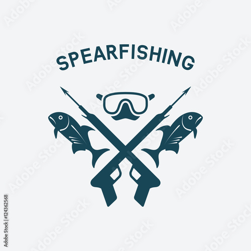 spearfishing club concept design. underwater hunting