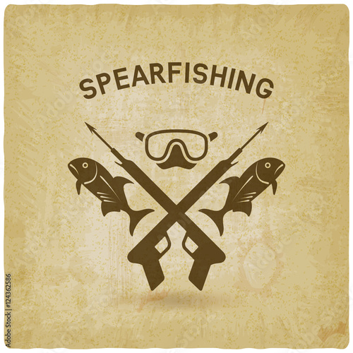 spearfishing club concept design. underwater hunting
