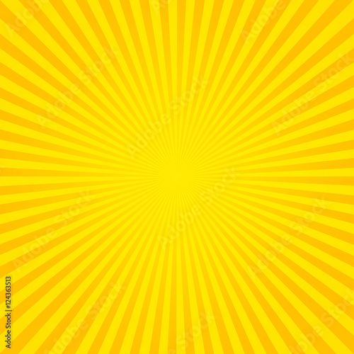 Hot and shiny sun lights, striped lines art background.