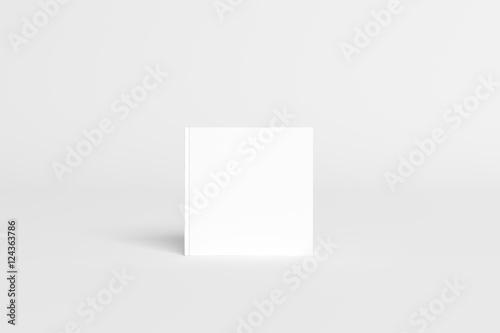 Square Book on bended backgound Mock-up