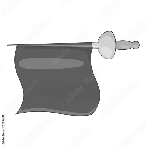Fabric matador icon. Gray monochrome illustration of fabric matador vector icon for web