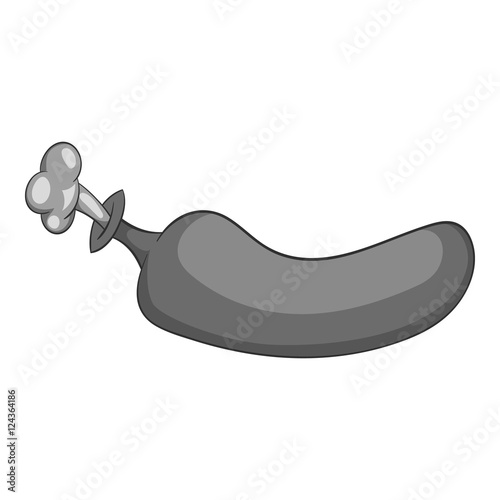 Whoopee cushion icon. Gray monochrome illustration of whoopee cushion vector icon for web