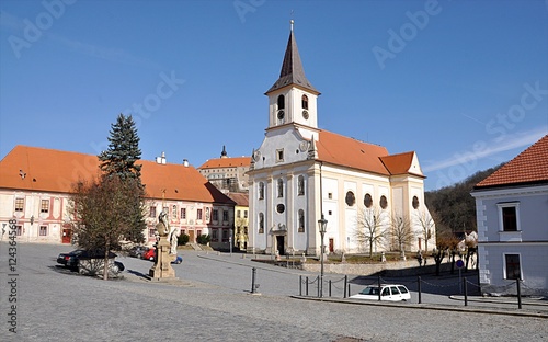 Square and the Church, Namest nad Oslavou, Czech Republic, Europe