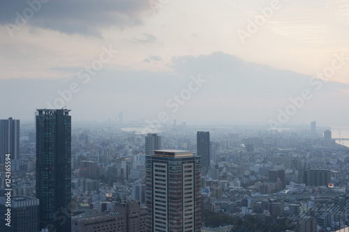 city skyline smog