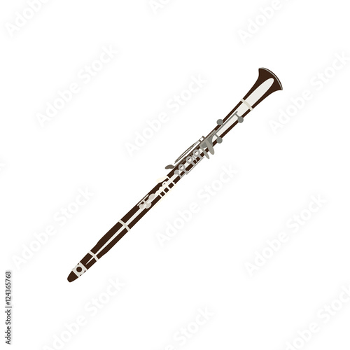 Classical clarinet, Vector Illustration