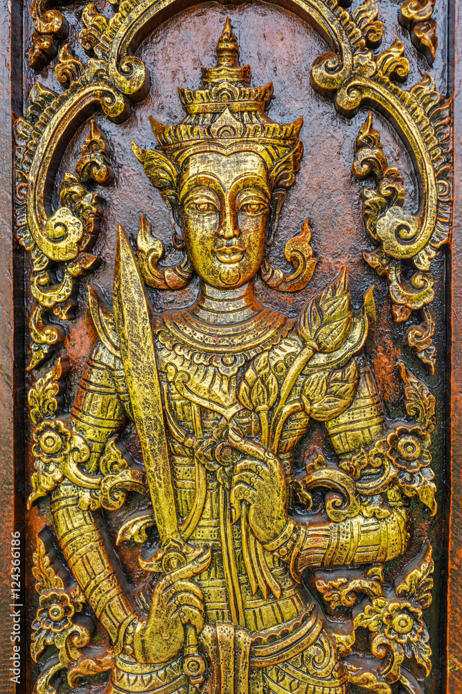 molded figure man Thai ancient sculpture