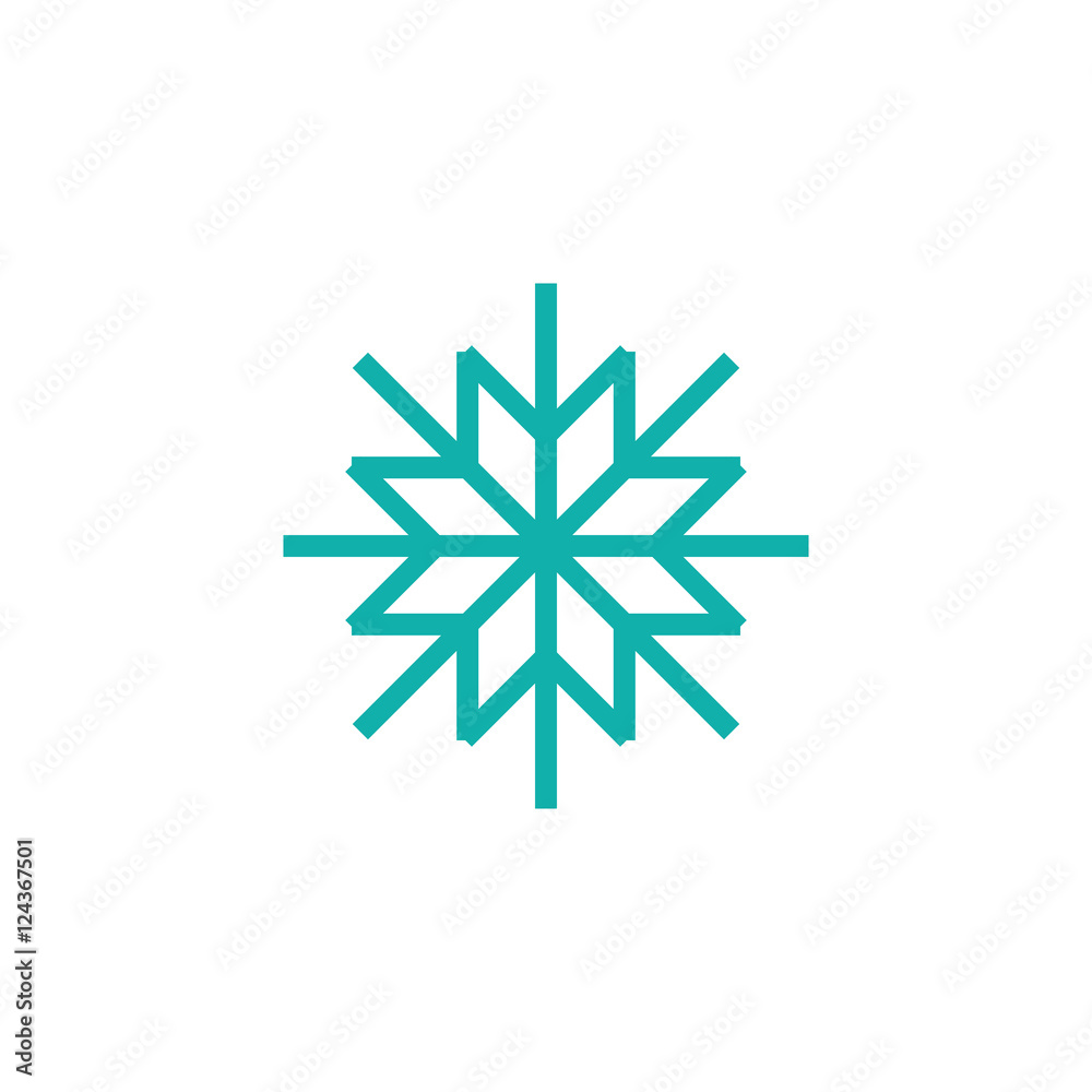snowflake freeze winter blue white thin line outline icon snowflake freeze winter blue white thin line outline icon