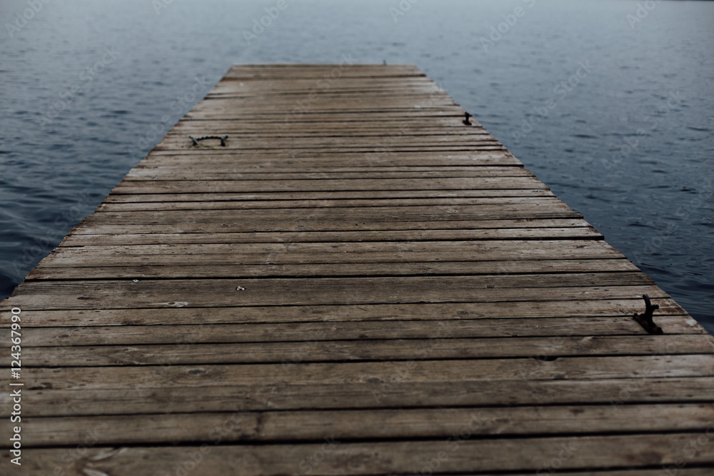 Fototapeta premium old wooden jetty