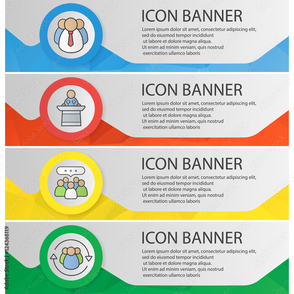 Business banner templates set Business banner templates set