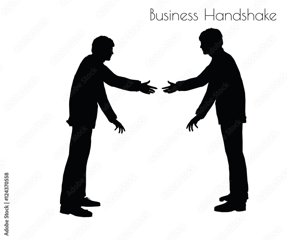 man in  Business Handshake pose