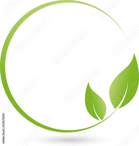 Kreis, Blätter, Pflanze, Heilpraktiker, Logo