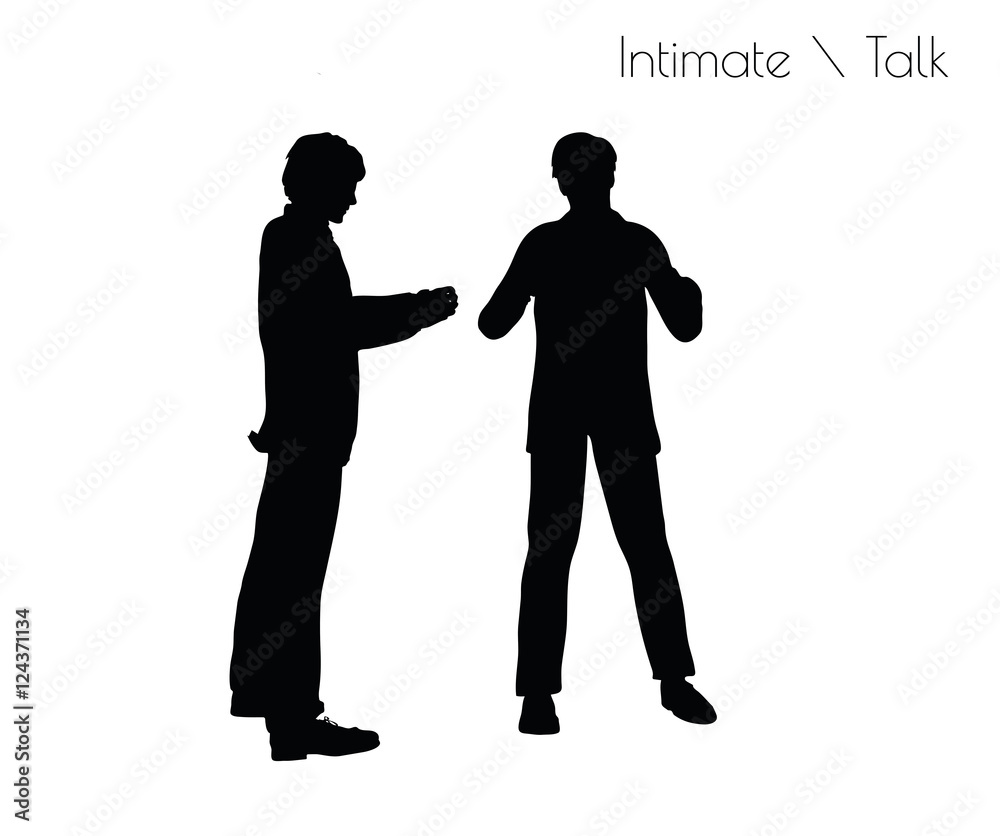 man in Conversation Intimate Talk  pose