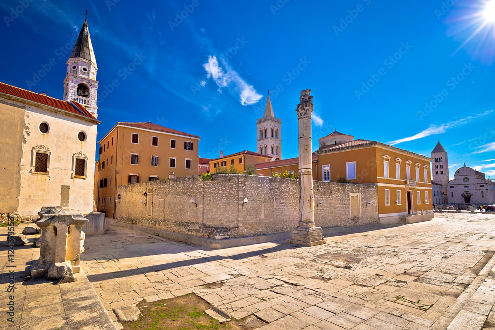 Fototapeta premium Ancient landmarks of Zadar view
