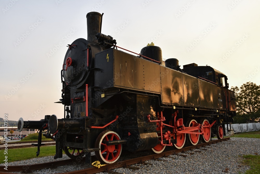 Beautiful old steam train - a locomotive. Austria-Europe. Beautiful old steam train - a locomotive. Austria-Europe.