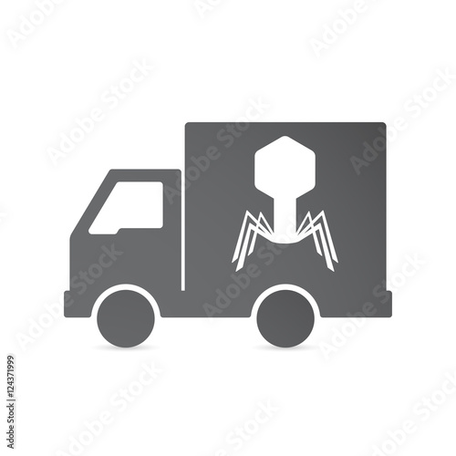 Isolated delivery truck with a virus