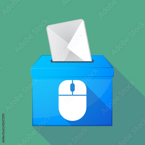 Long shadow ballot box with a wireless mouse