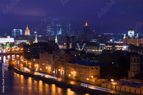 View of the city from a tall building