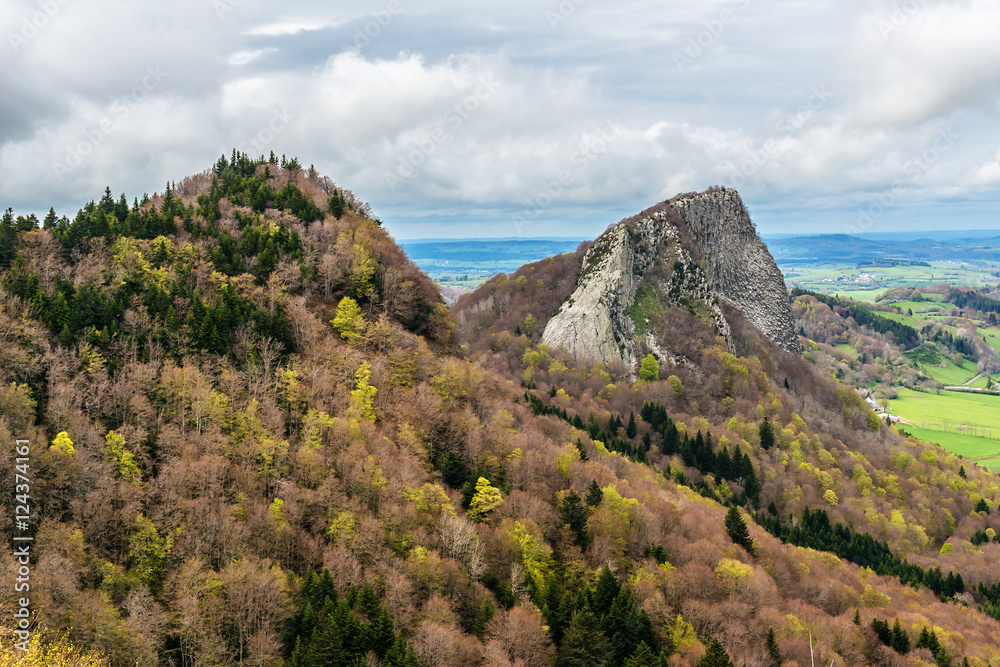 Volcans d'Auvergne regional natural park, Auvergne, France.