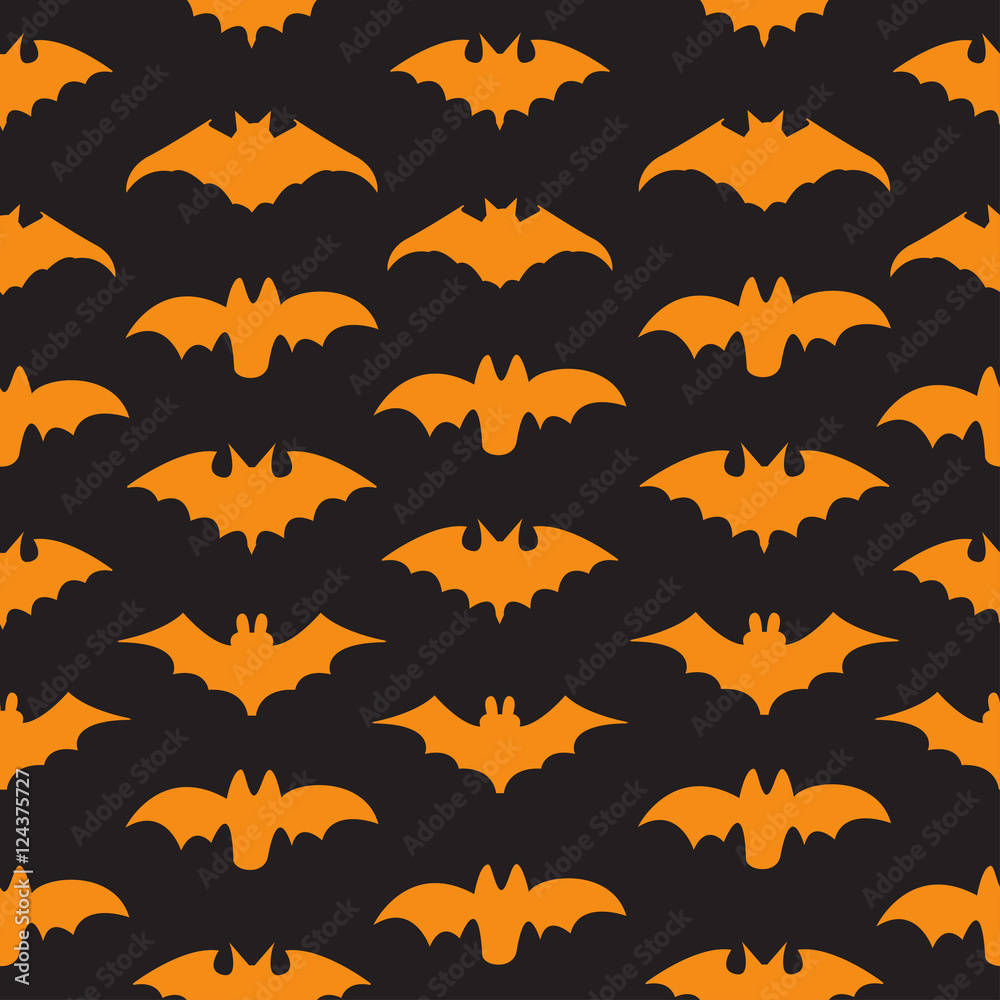 Halloween Seamless pattern with bats. Halloween Seamless pattern with bats.