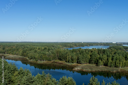 Landschaft / Luftbild Aufnahme einer Landschaft mit Wasser
