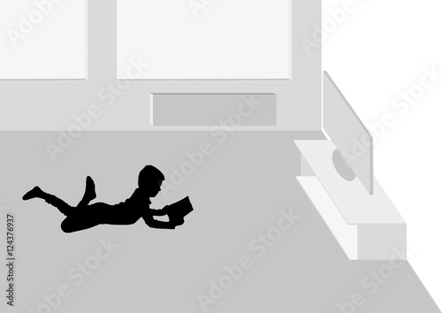 boy reading book