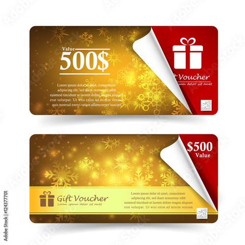 Collection of christmas gift voucher tag banner promotion sale d