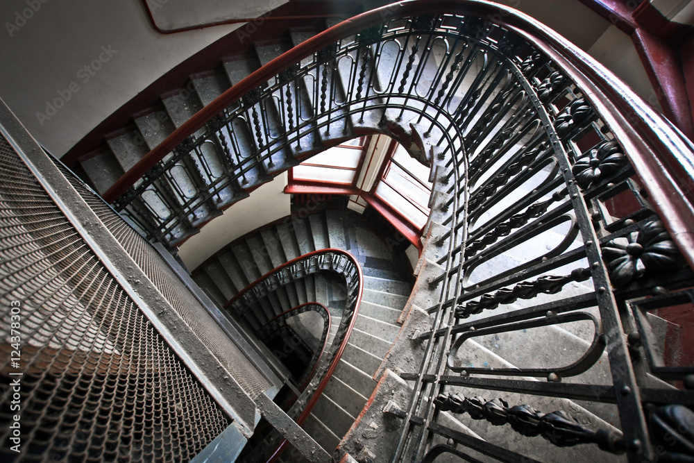Fototapeta premium Old staircase in the house