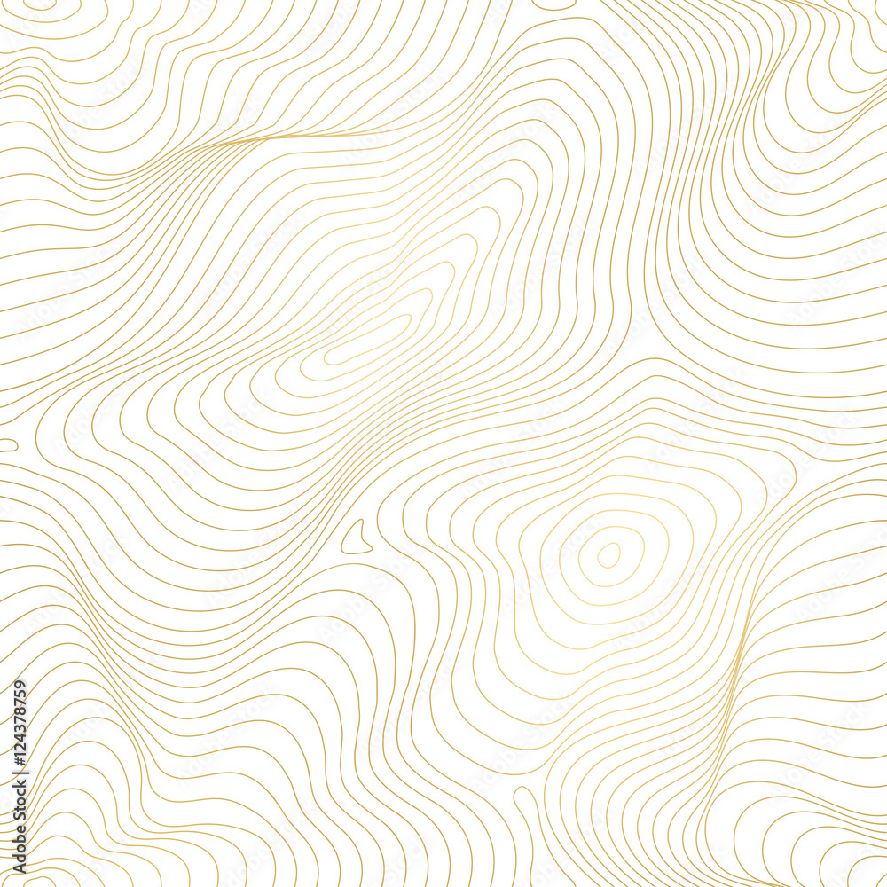 Vector golden texture, gold lines seamless pattern, curved metal, foil background with 3D visual effect. Abstract dynamic rippled surface, illusion of movement, curvature. Design for tileable print Vector golden texture, gold lines seamless pattern, curved metal, foil background with 3D visual effect. Abstract dynamic rippled surface, illusion of movement, curvature. Design for tileable print
