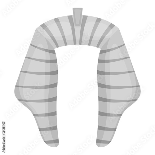 Nemes icon in monochrome style isolated on white background. Hats symbol stock vector illustration.